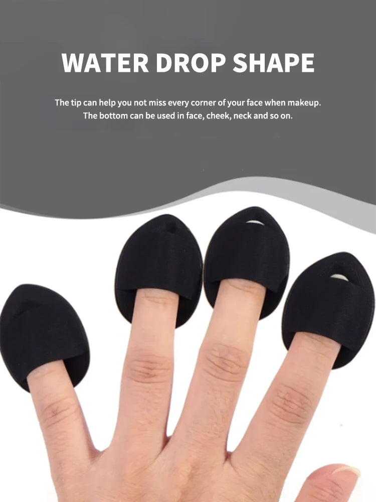 LuxuryGlow - Juego de 12 mini borlas para polvos y herramientas de maquillaje: suaves esponjas de aire sin látex para polvos sueltos y base.