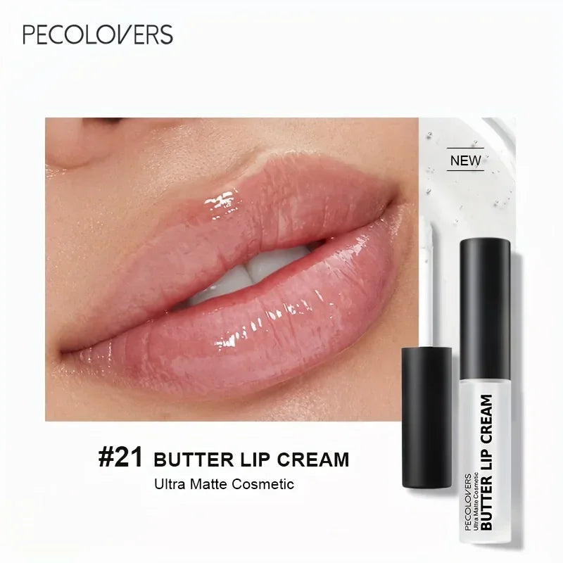 Labial líquido a prueba de agua LuxuryGlow: 21 tonos vibrantes con vitamina E y voluminizador de labios