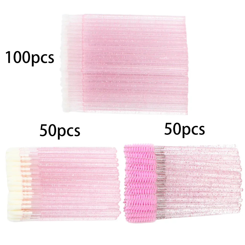 Juego de 200 pinceles desechables para rímel, labios, microcepillo, hisopo aplicador para extensiones de pestañas y cejas, herramientas de maquillaje.
