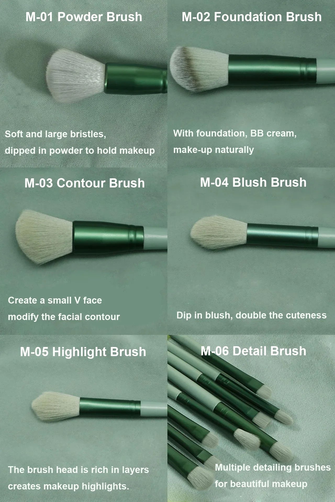 Juego de 13 brochas de maquillaje para mujer, para sombra de ojos, base, colorete, herramientas de maquillaje suaves, bolsa de belleza