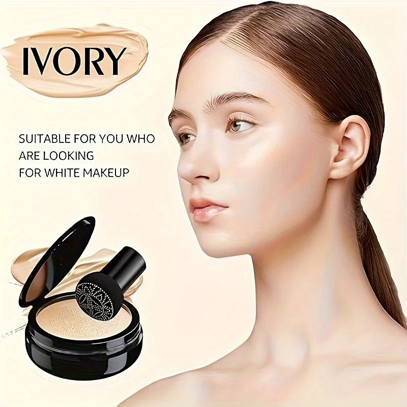 كريم أساس فاخر بتركيبة رأس الفطر من LuxuryGlow - مرطب، مقاوم للماء، ويدوم طويلًا