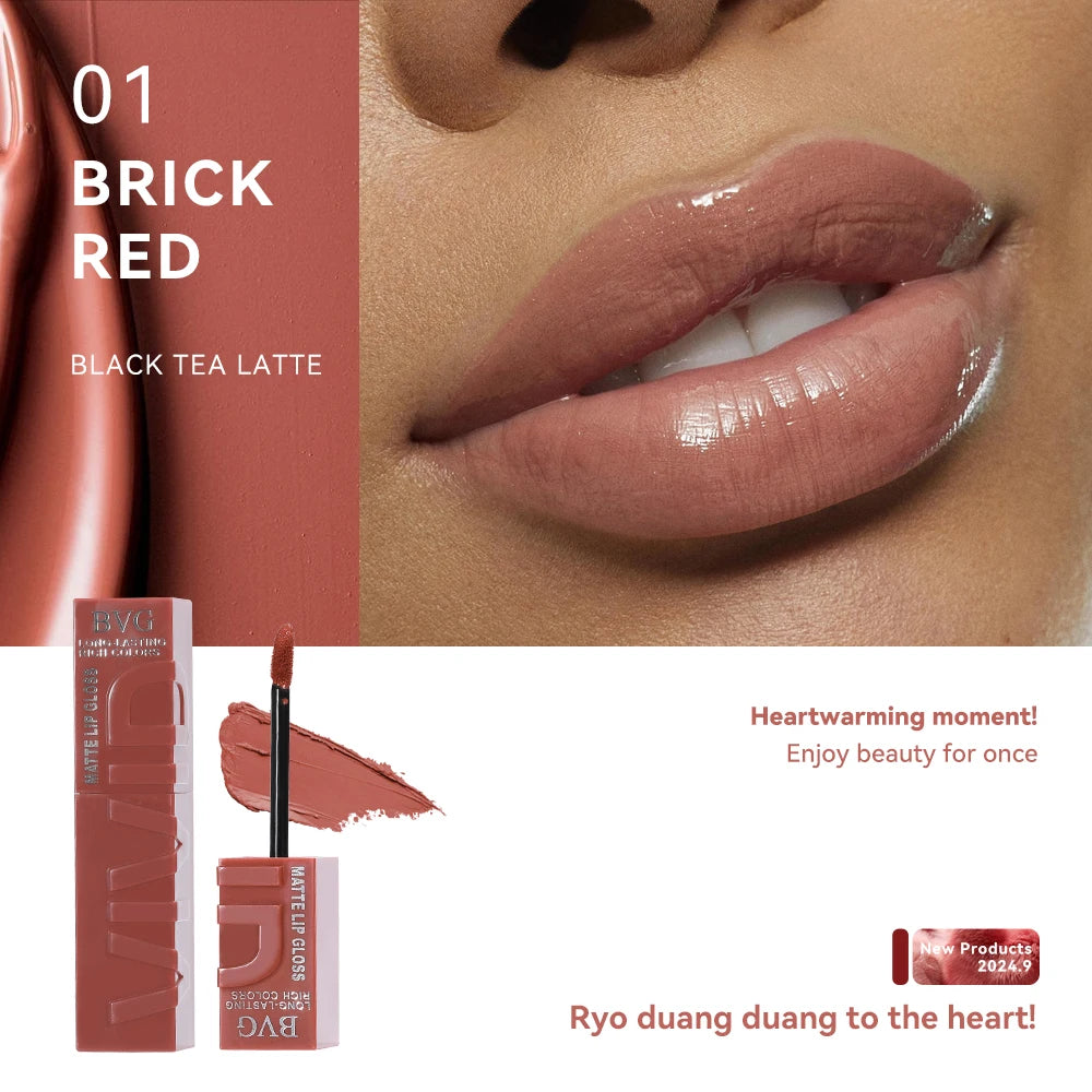 BVG Matte Long-Lasting Liquid Lip Gloss – Non-Fading, Waterproof Lip Color