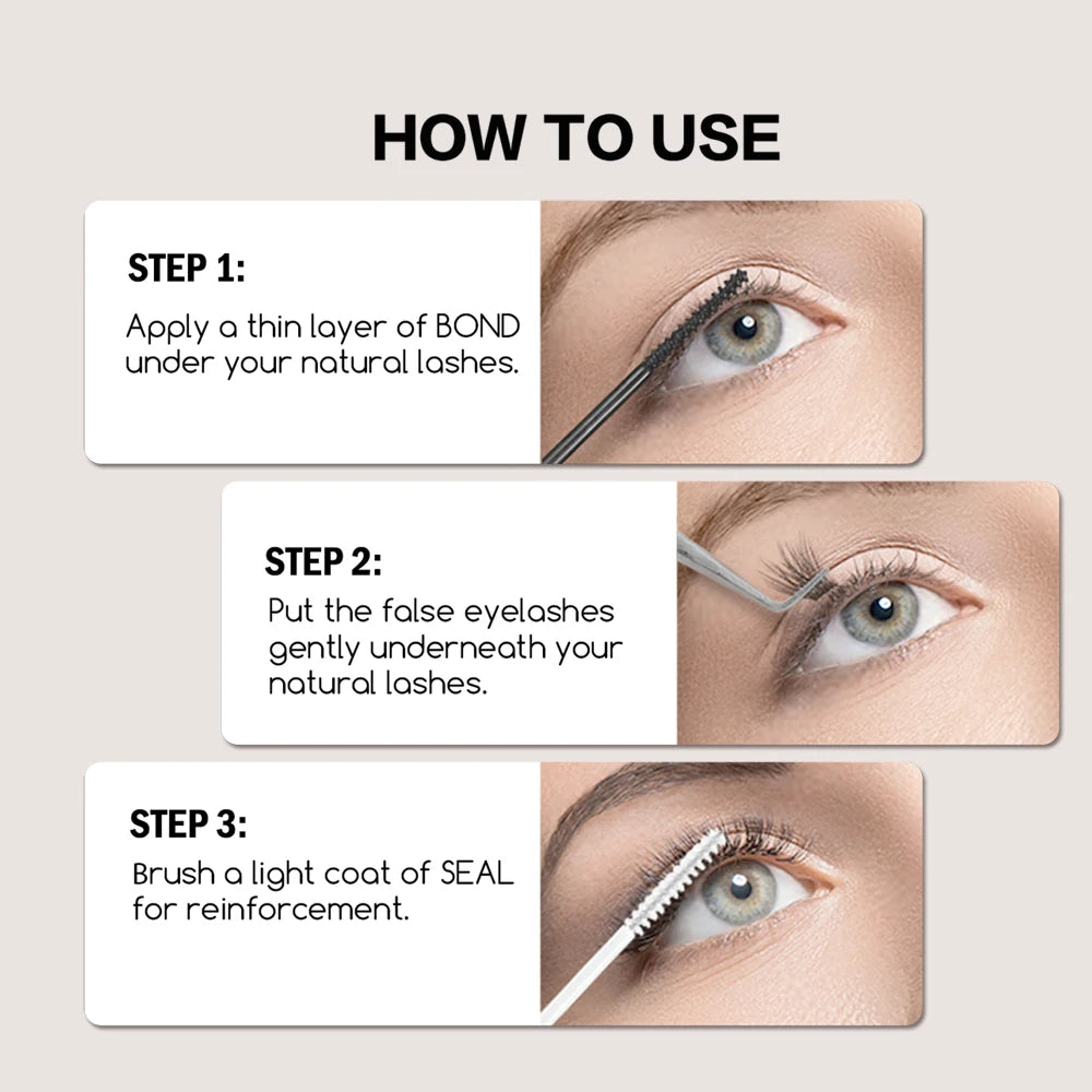 ETVITE Waterproof Strip Eyelash Glue – Quick Dry Lash Bond & Seal (10ml)