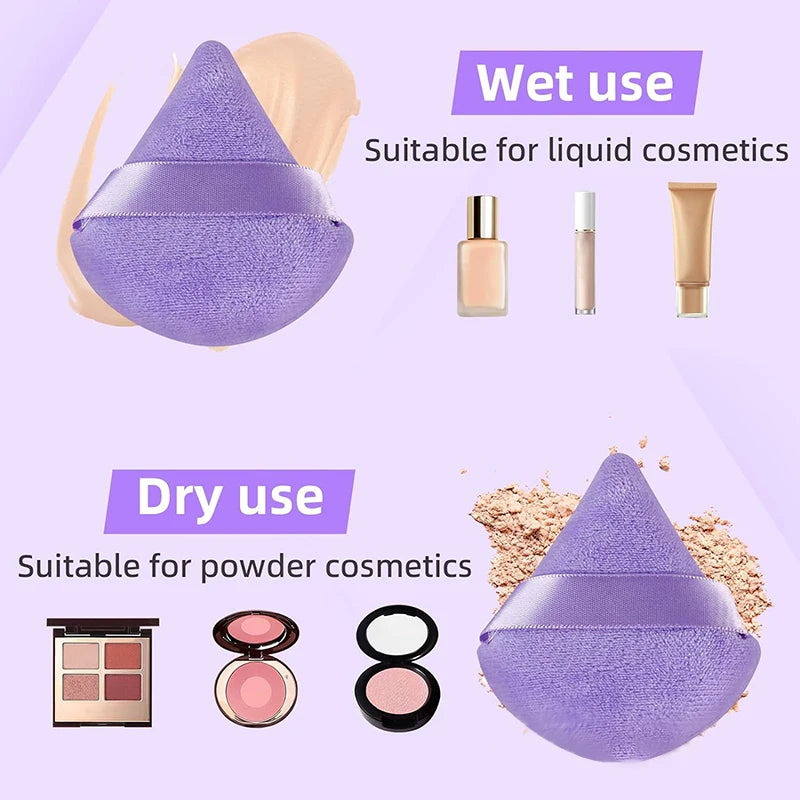 LuxuryGlow - Juego de 12 mini borlas para polvos y herramientas de maquillaje: suaves esponjas de aire sin látex para polvos sueltos y base.