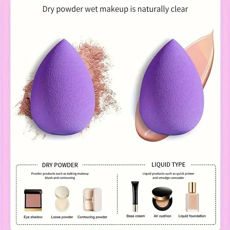 WRDEW 12Pcs Professional Makeup Sponge Set – Soft, Reusable & Versatile Beauty Blenders for Foundation, Powder & Blush