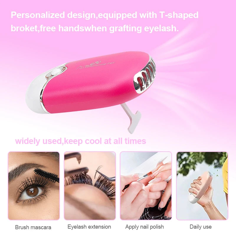 مروحة رموش صغيرة بمنفذ USB من MASSA | مجفف غراء تمديد الرموش وأداة تجفيف سريعة