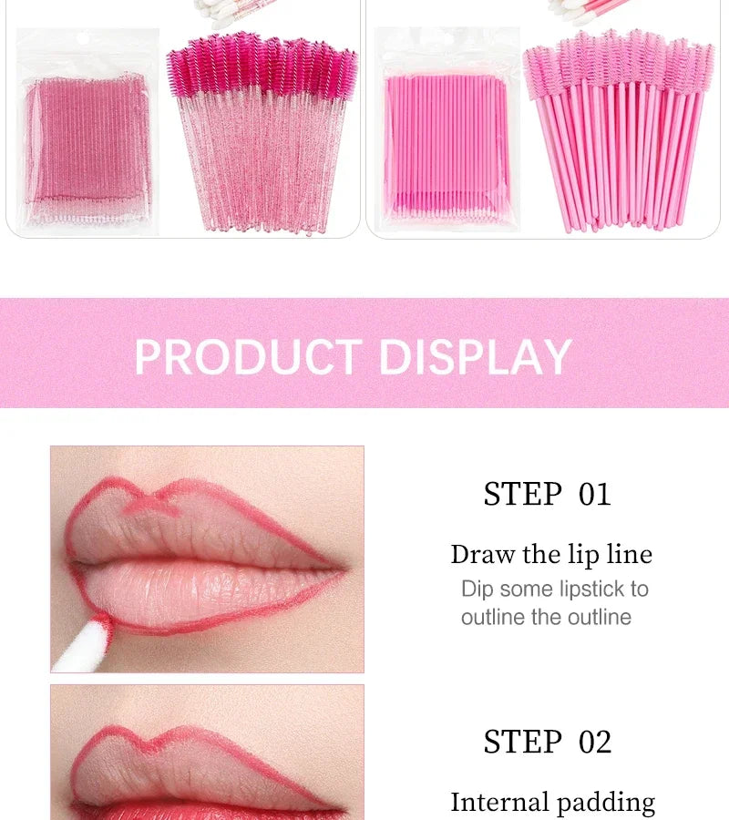 RUZOFO 200pcs Disposable Lash Brushes & Applicators Kit – Spoolies, Lip Wands, Micro Swabs