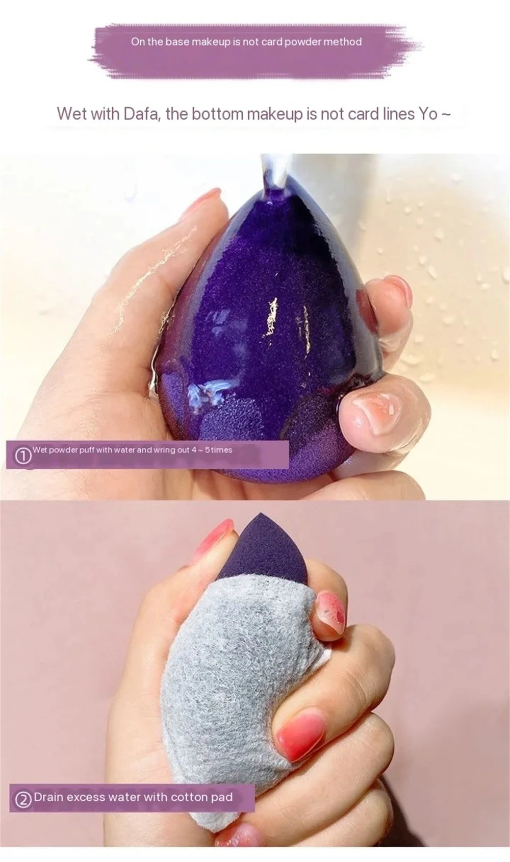 LuxuryGlow 4PCS Soft Makeup Sponge Blender Set – Flawless Foundation & Powder Puff