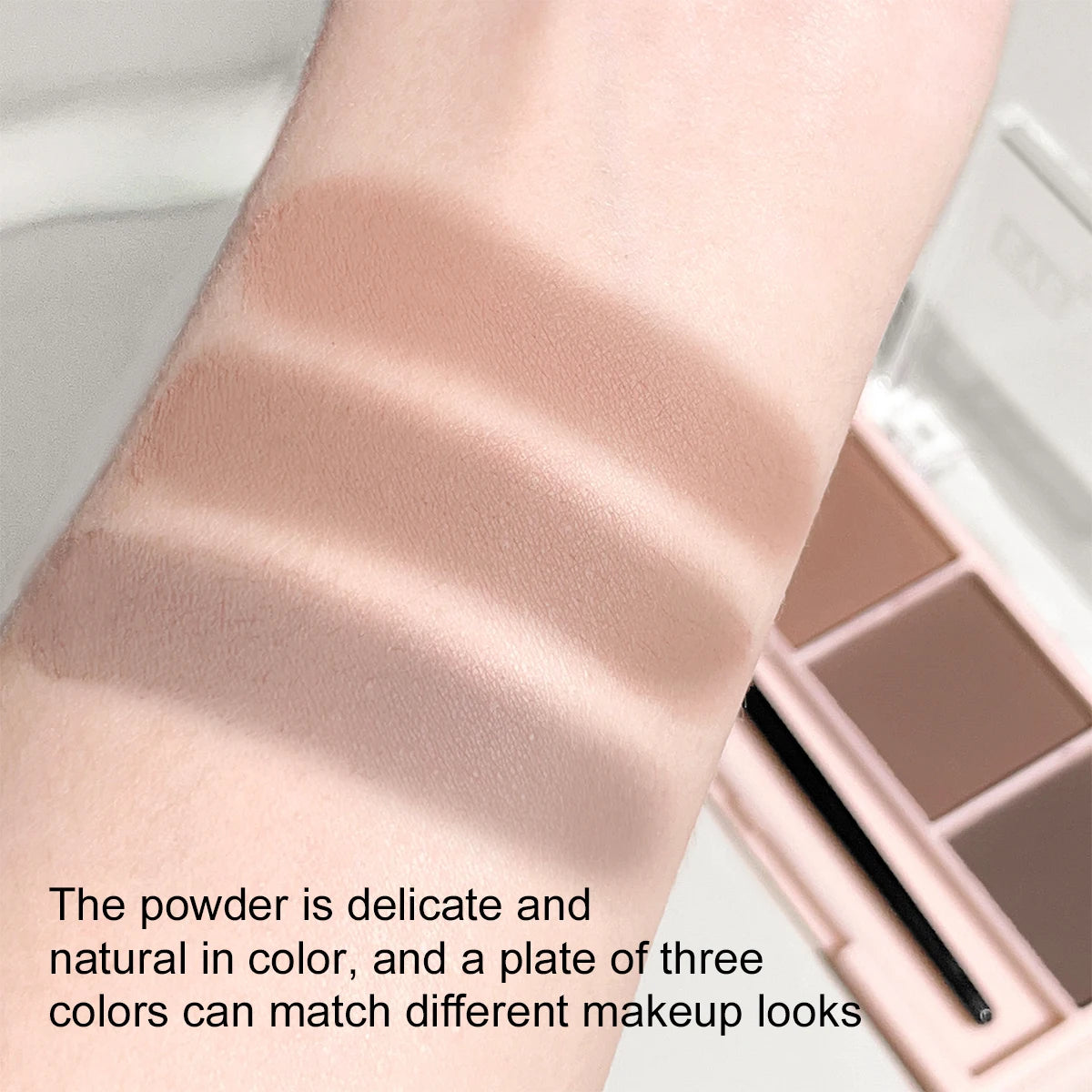 LuxuryGlow 3-Color Brow Powder Set with Brush — Long-Lasting, Natural, Easy-to-Wear Eyebrow Kit