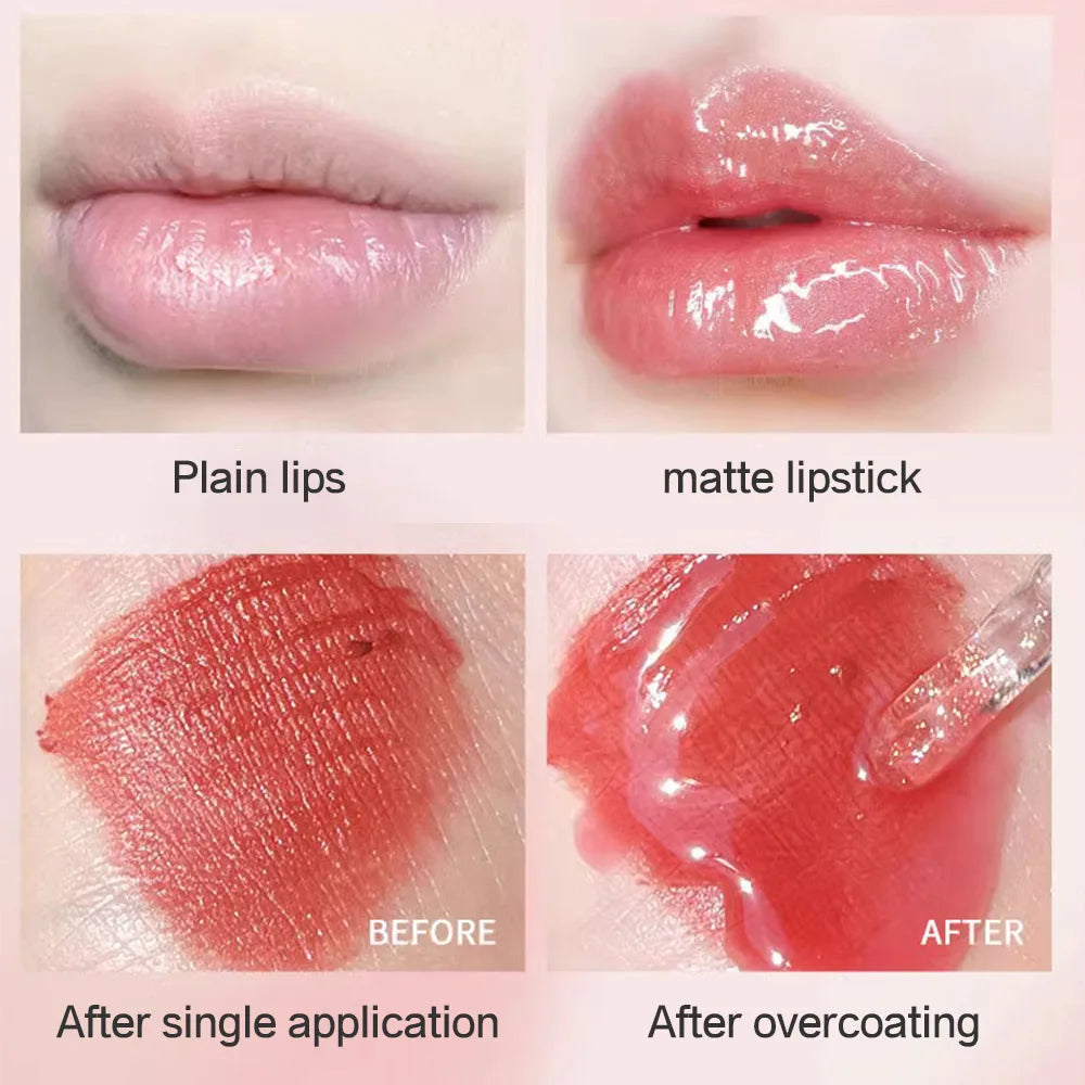 Brillo labial SHAQINUO Mirror Jelly (4 unidades) | Hidratante, brillante y duradero