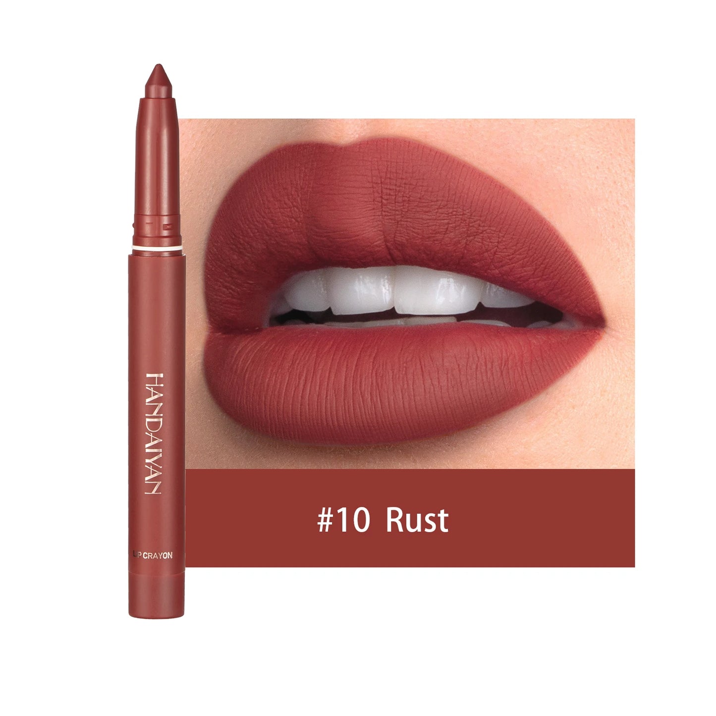 HANDAIYAN Matte Lipstick Pen with Built-In Sharpener – Fadeless & Non-Staining