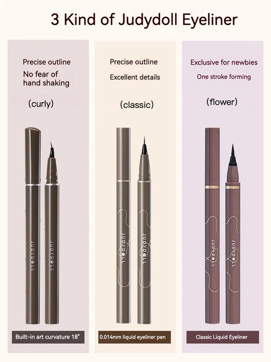 JUDYDOLL Ultra-Fine Waterproof Eyeliner – Smudge-Proof, Long-Lasting, Fast-Drying Liquid Pen