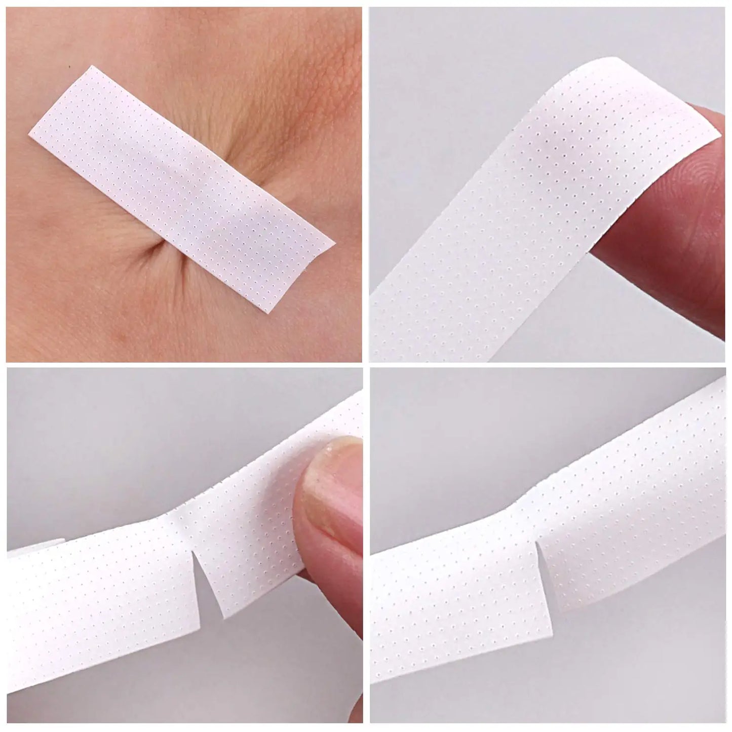 FOEONCO 2/3 Rolls Japanese Eyelash Extension Tape – Lint-Free, Breathable & Gentle