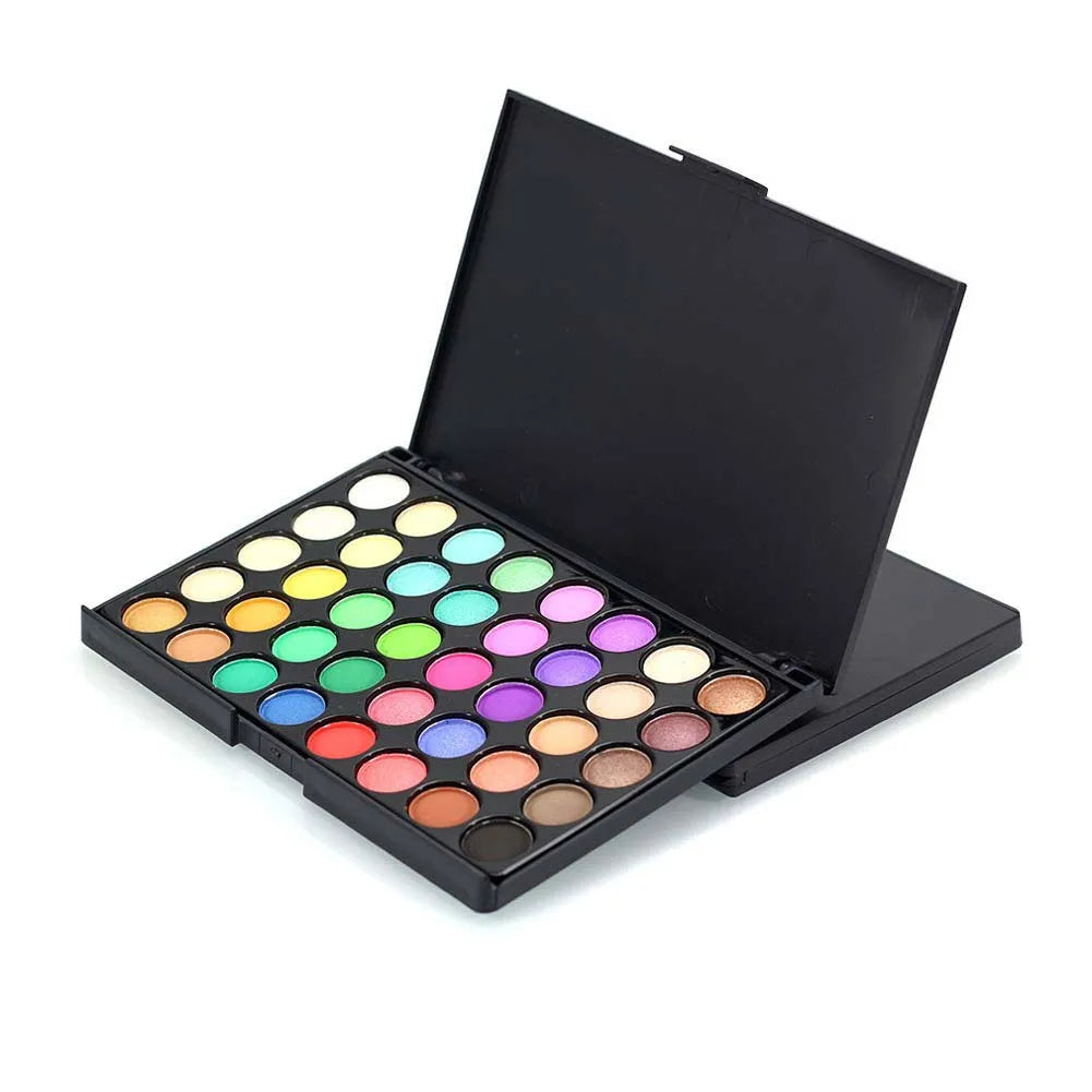 Paleta de sombras de ojos mate perladas de 40 colores LuxuryGlow: kit de maquillaje multicolor de larga duración, resistente al agua y fácil de difuminar.