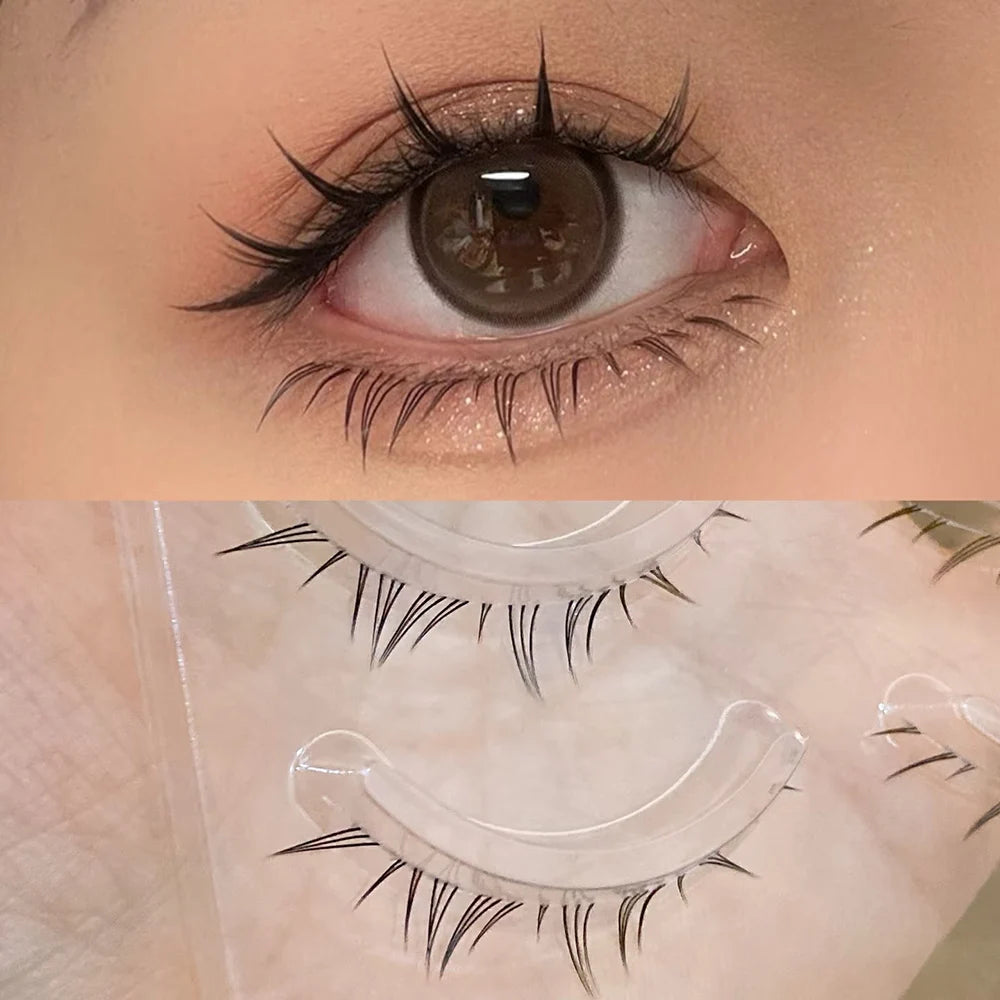 BLINKWAVE 5 Pairs Clear Band Lower False Eyelashes – Natural Manga Bottom Lashes