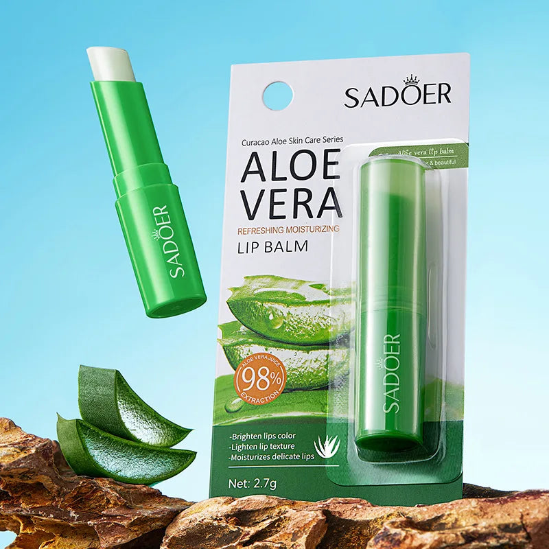 Bálsamo labial de coco con vitamina C de SADOER: tratamiento hidratante y reparador con aloe para labios de SADOER