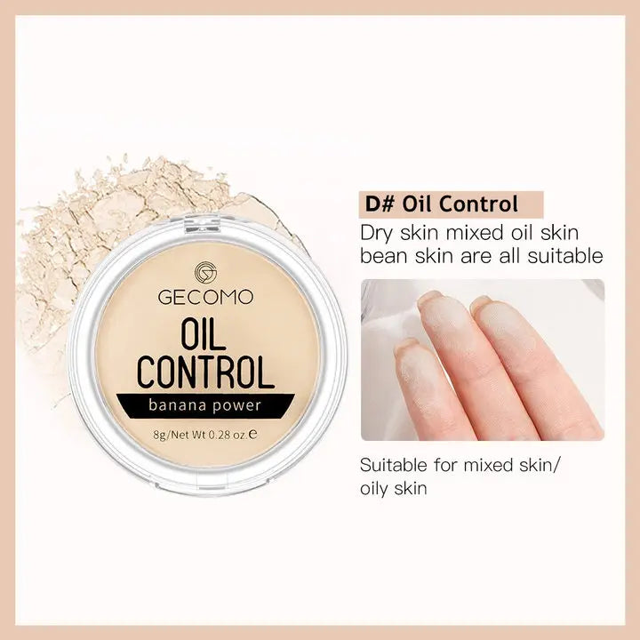GECOMO 12H Matte Compact Powder – Oil Control & Shine-Free Finish
