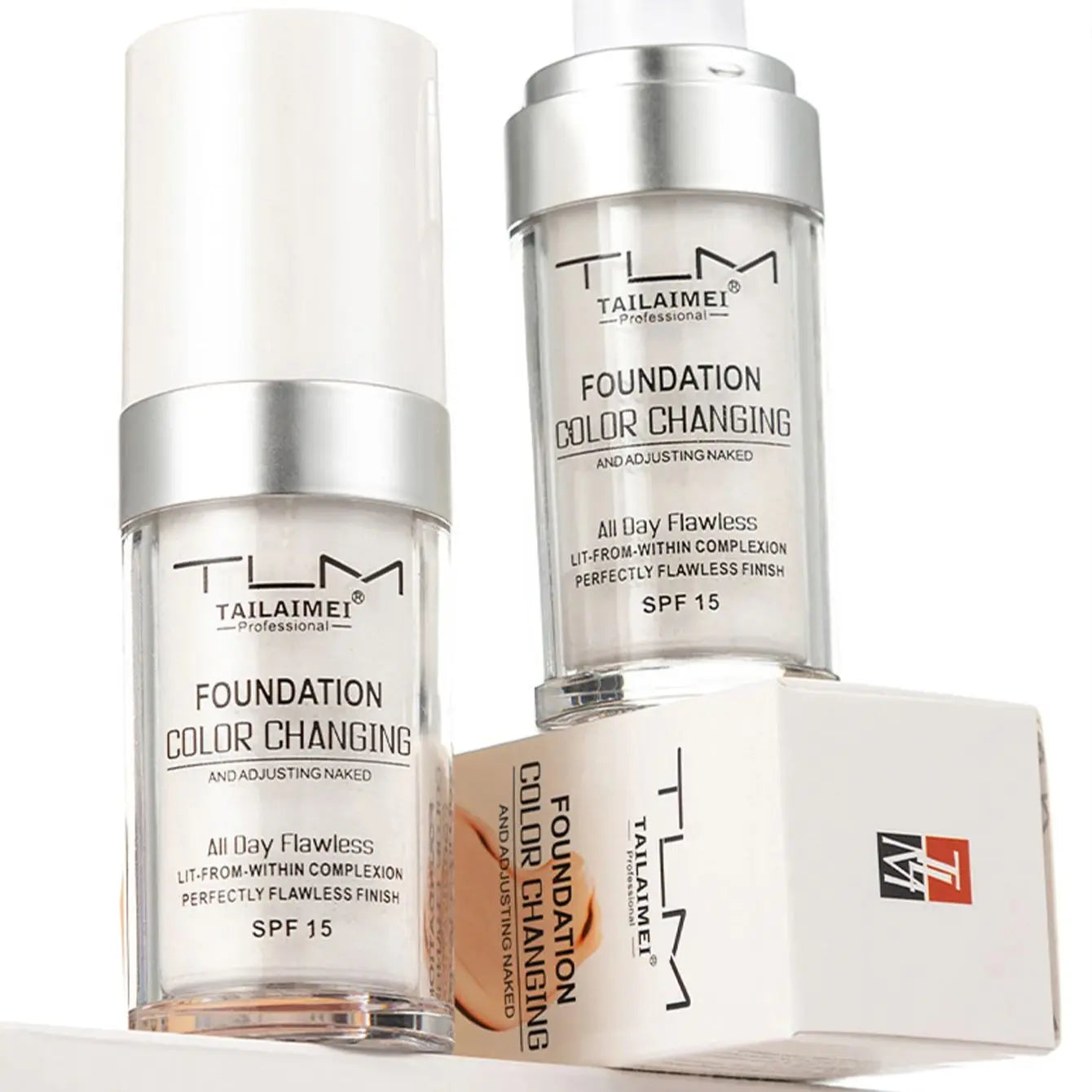 Base de maquillaje líquida hidratante ligera LuxuryGlow: hidratante, resistente al agua y transpirable.