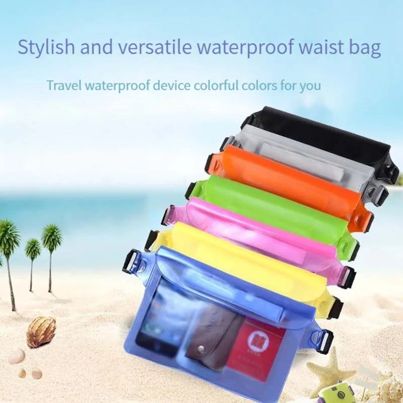 Bolsa de natación BeeChip impermeable para cintura y hombro – Funda para teléfono para playa y buceo