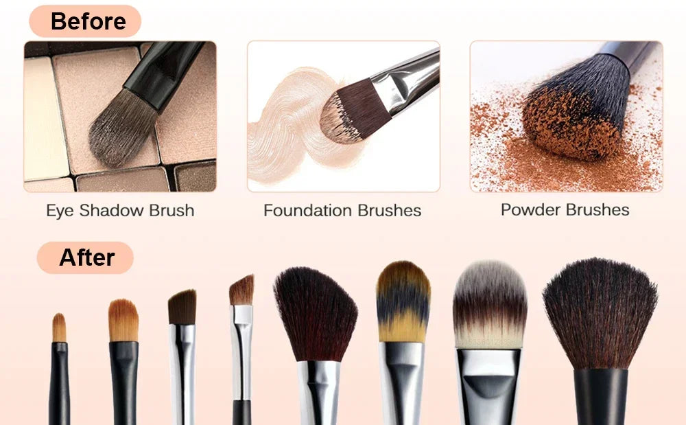منظف فرش المكياج الكهربائي LuxuryGlow - أداة غسل وتجفيف الفرش الأوتوماتيكية القابلة لإعادة الشحن مع حامل