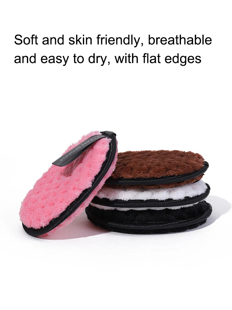 LuxuryGlow 4PCS Reusable Microfiber Makeup Remover Pads – Soft, Washable & Eco-Friendly