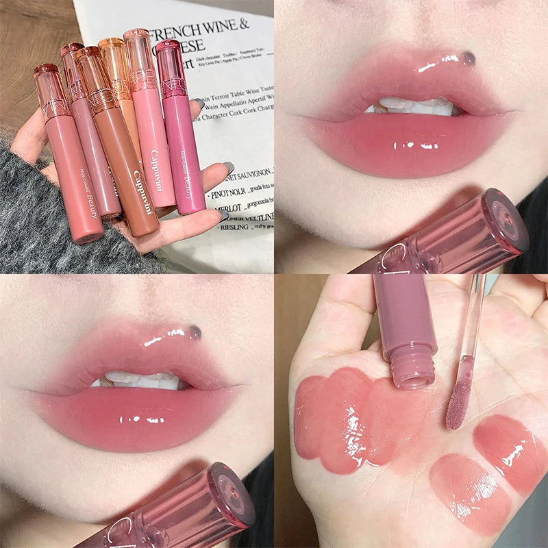 Brillo de labios Cappuvini Beauty Juice – Brillo de espejo con efecto gomoso | Brillo labial hidratante para niñas y mujeres
