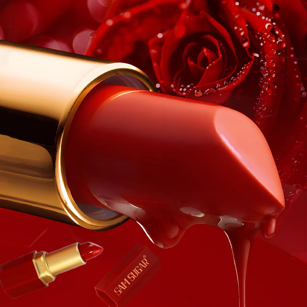 Set de labiales mate LuxuryGlow de 6 colores Gold Bar: textura aterciopelada y acabado perlado