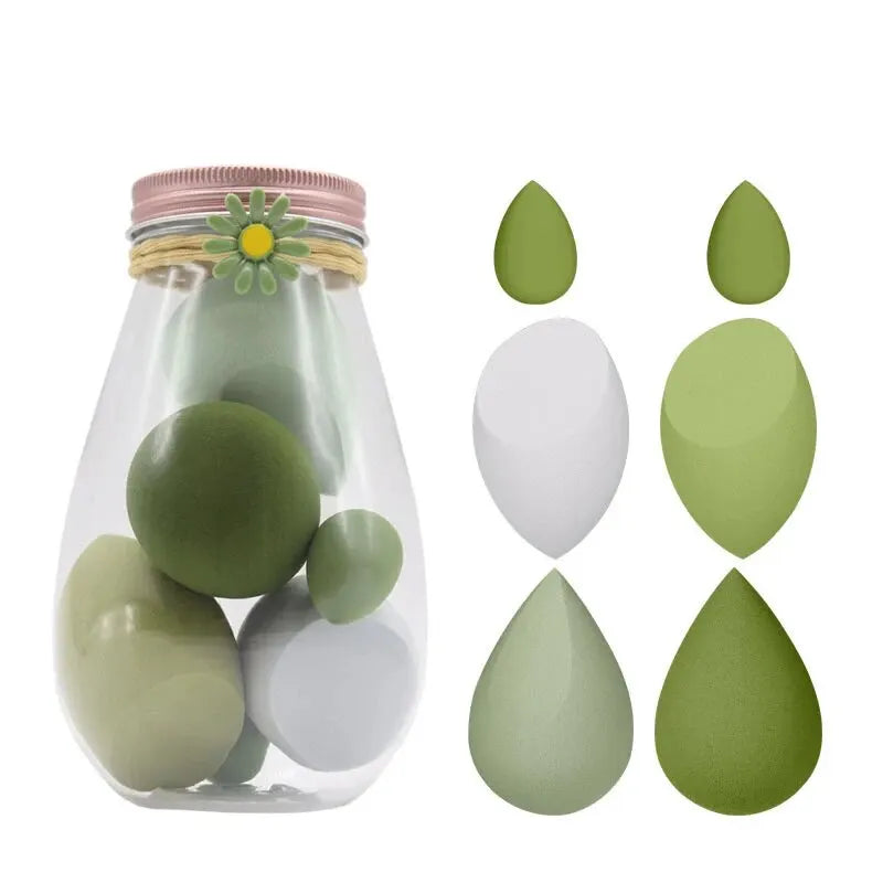6-Pack Dual Use Makeup Sponges | Wet & Dry Water Drop Beauty Blender Puff