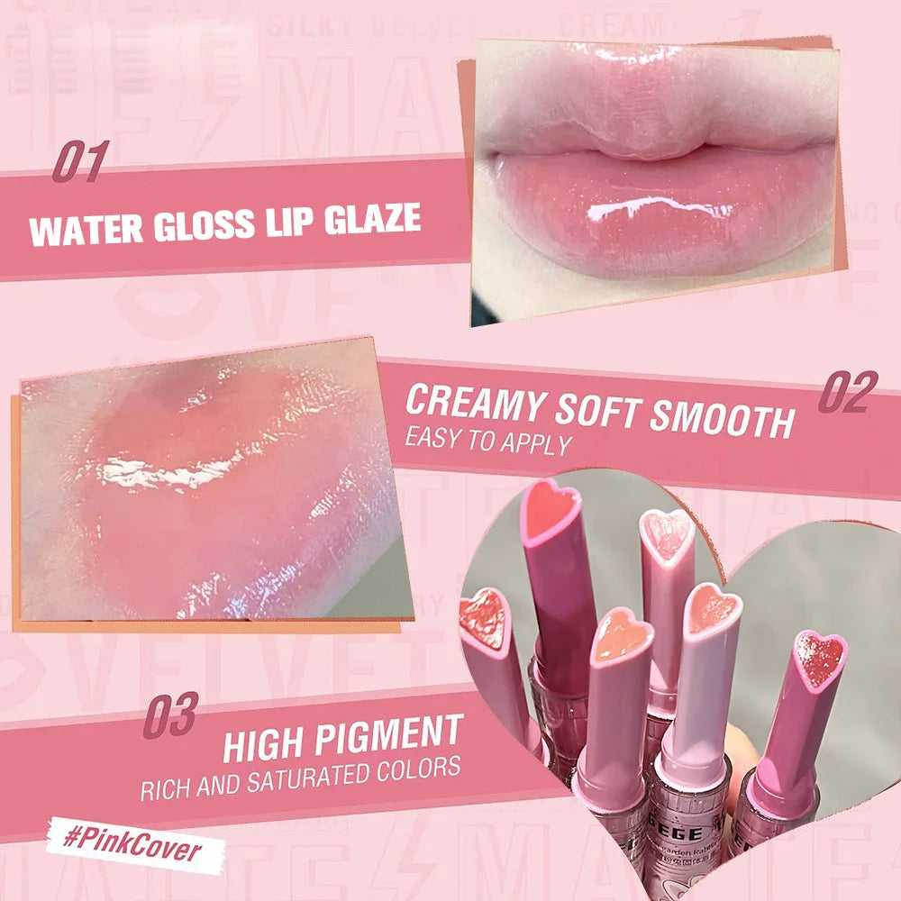 Brillo labial Gege Bear Garden Pink Rabbit: hidratante, duradero y resistente al agua.