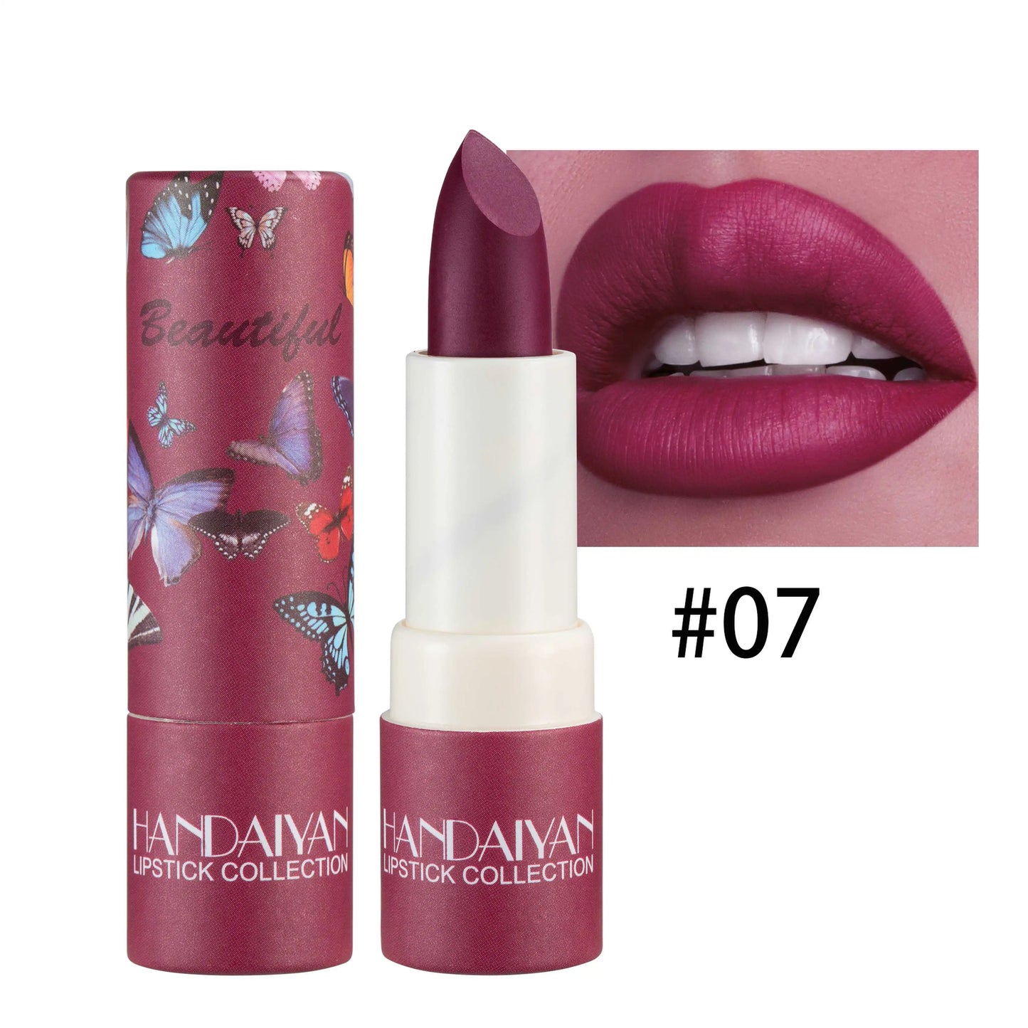 Handaiyan Naked Color Velvet Matte Lipstick – Long-Lasting & Moisturizing