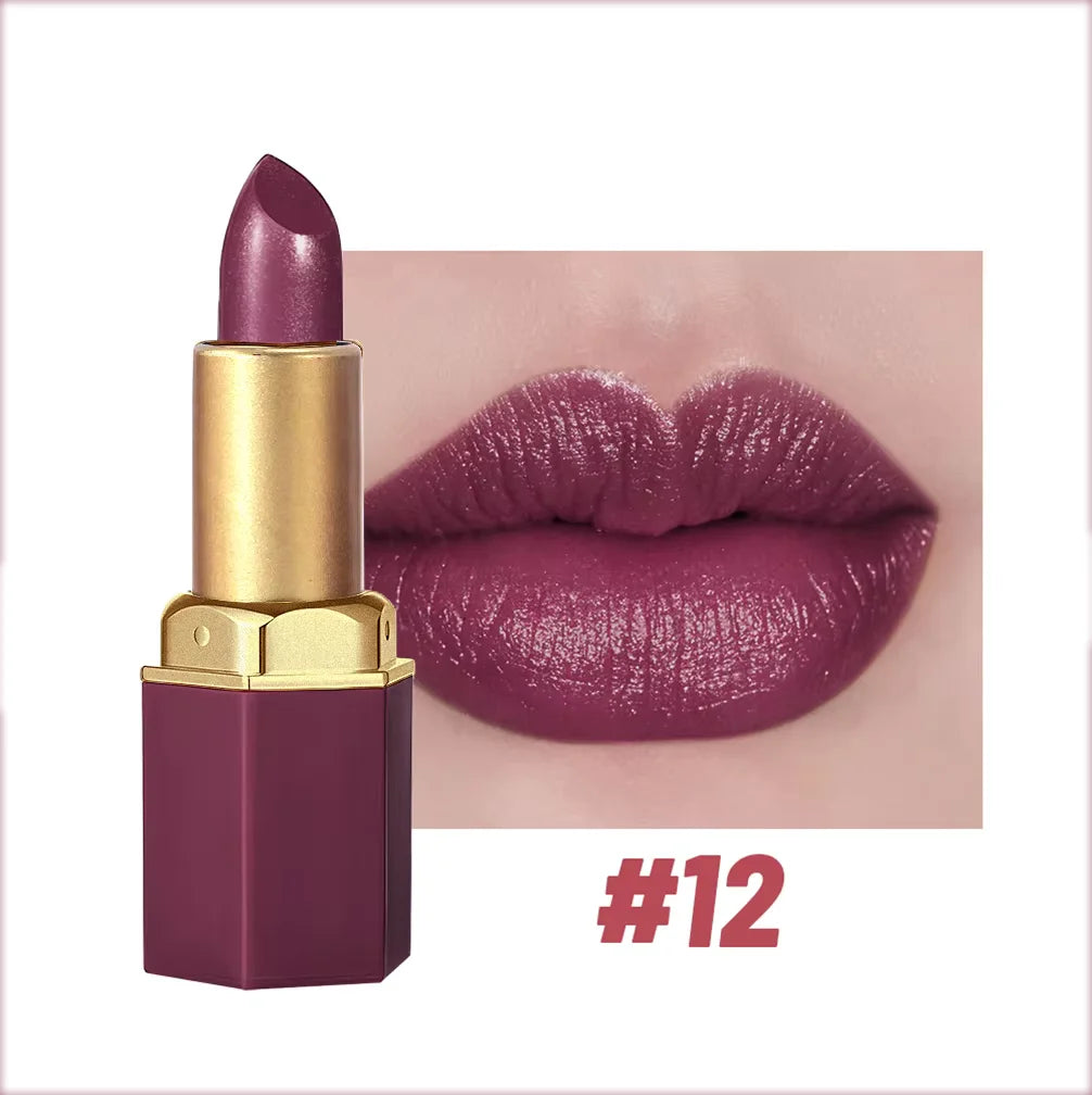 Barra de labios Luxury Gold Bar: brillo mate aterciopelado para un color suave y duradero (1 unidad)
