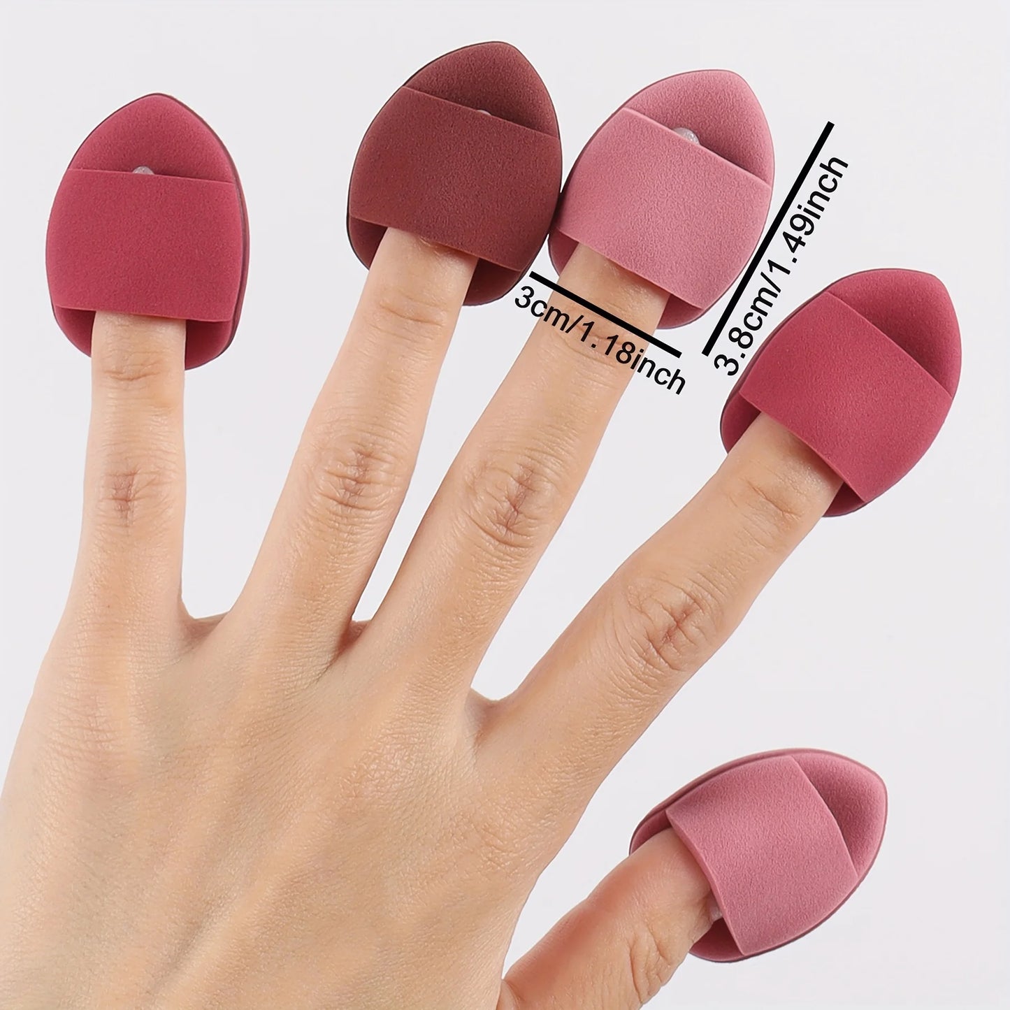 Esponjas de aire LuxuryGlow para dedos: herramienta de maquillaje suave, reutilizable e impecable