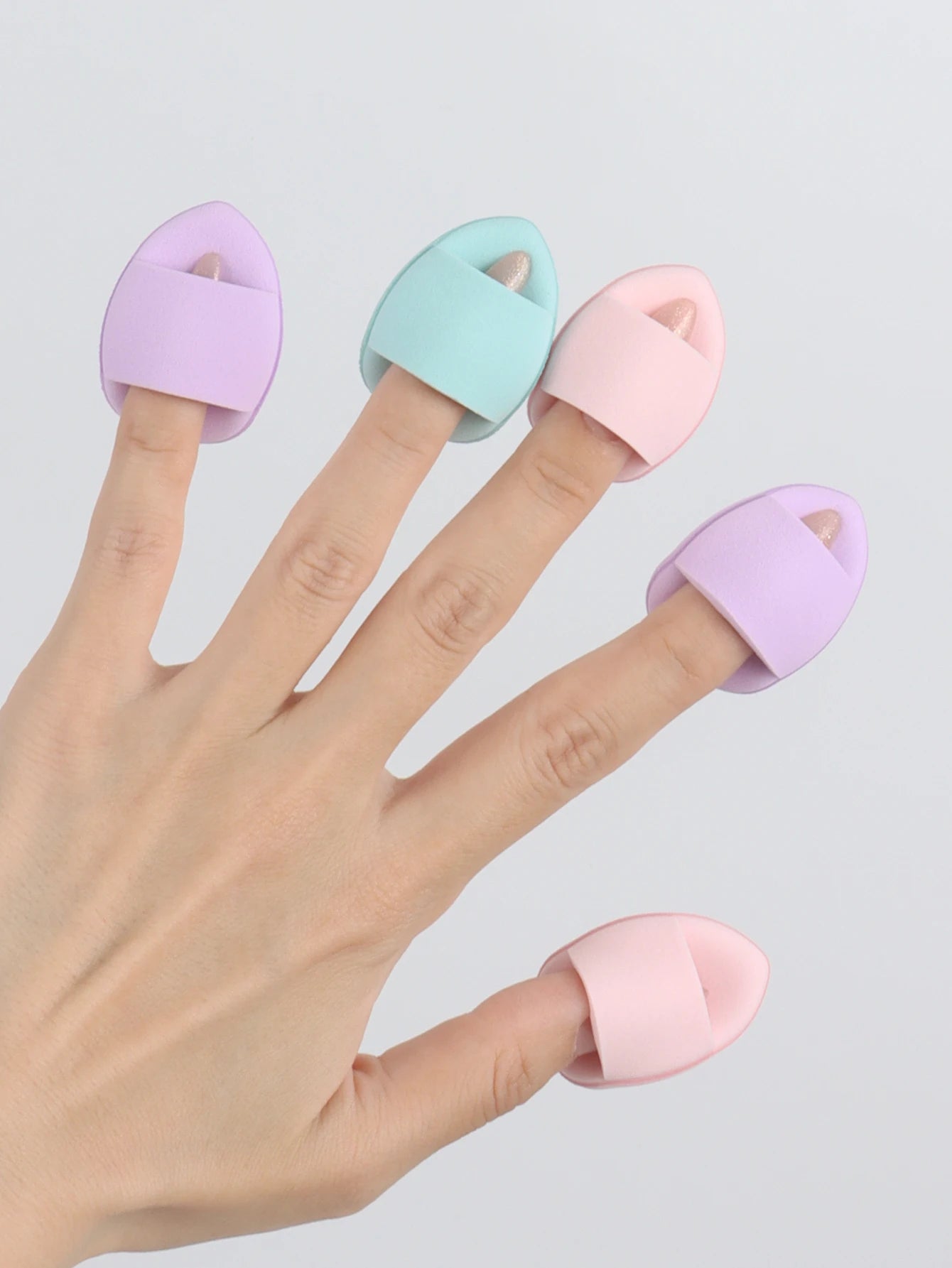 Esponjas de aire LuxuryGlow para dedos: herramienta de maquillaje suave, reutilizable e impecable