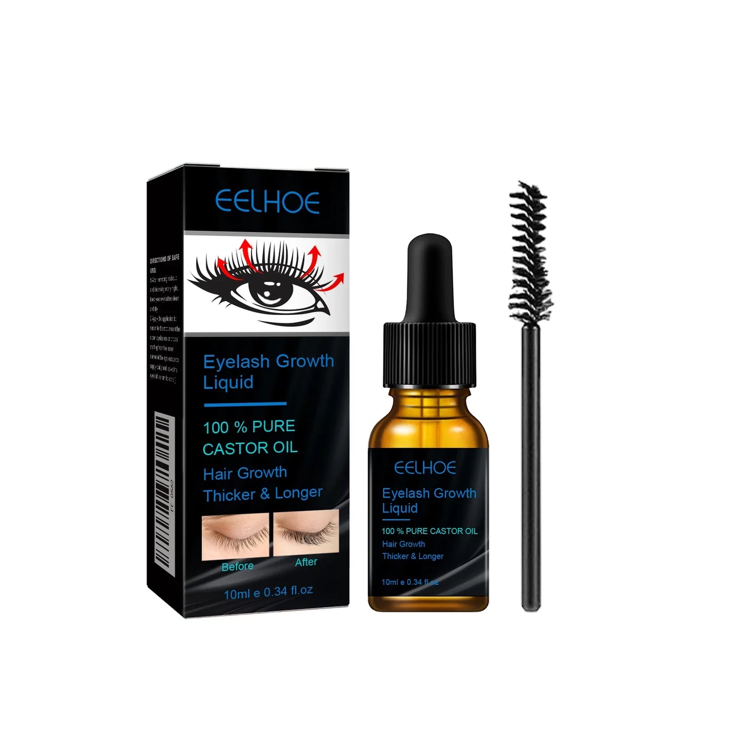 Eelhoe Natural Eyelash & Eyebrow Growth Serum – Thickening, Curling & Moisturizing