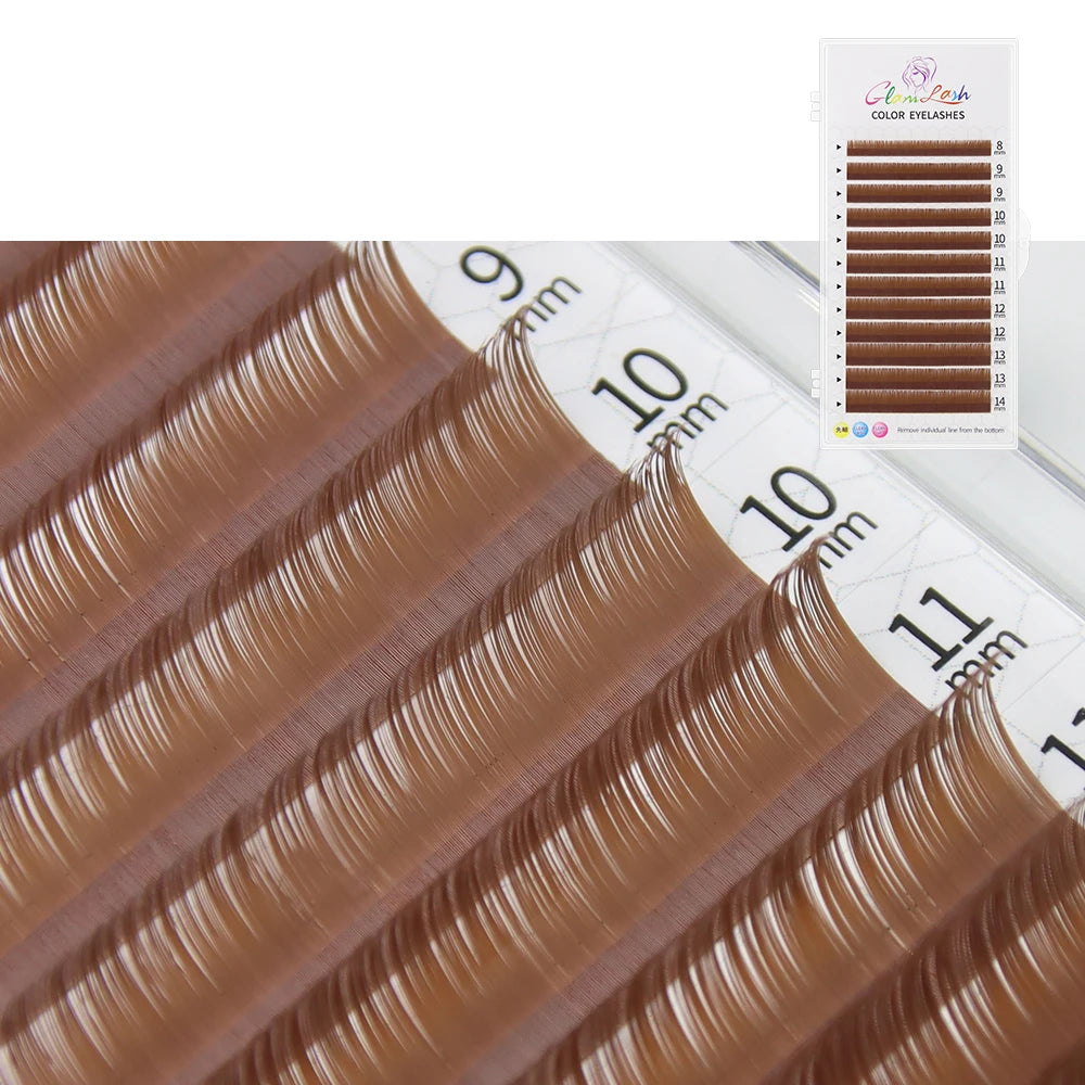GLAMLASH Morandi Grey Colored Lash Extensions – Natural Individual Eyelashes