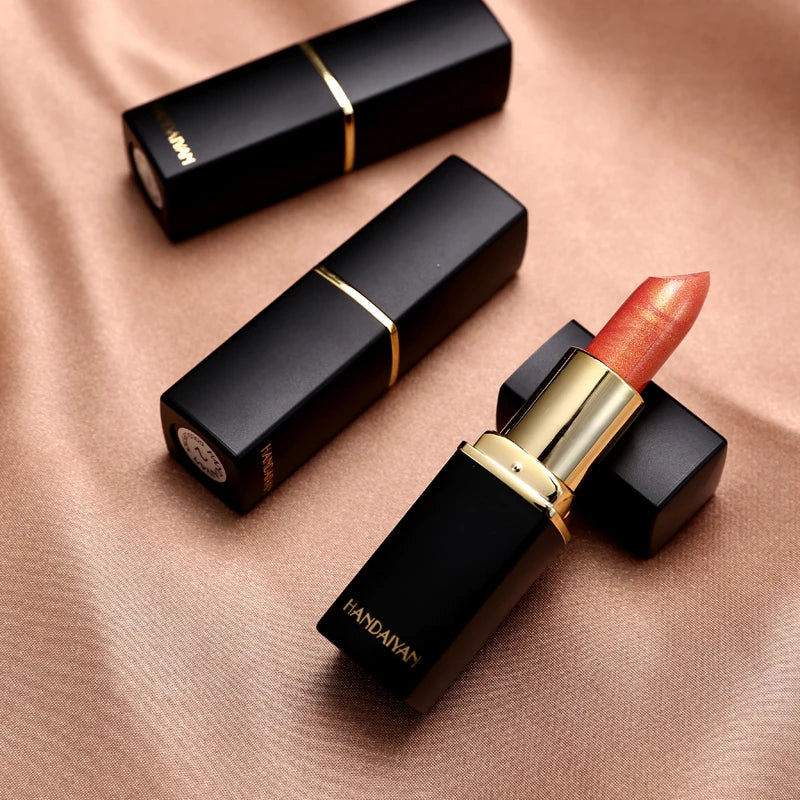 Lápiz labial hidratante Handaiyan Pearl: 9 colores, brillo duradero