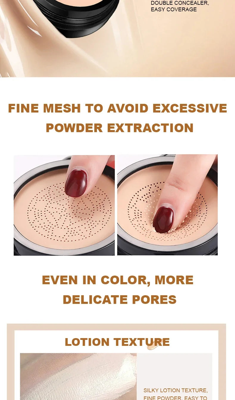 Crema BB Air Cushion de Ocheal: corrector, base y protector solar con esponja de hongo