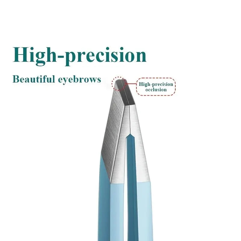 OURINER Colorful Stainless Steel Eyebrow Tweezer – Slanted Precision Hair Remover