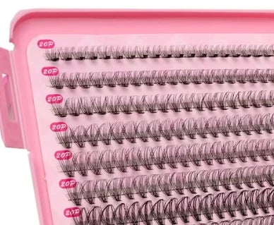 مجموعة رموش MIAOJIE D Curl من 640 قطعة - رموش صناعية فردية بطول 9-16 مم