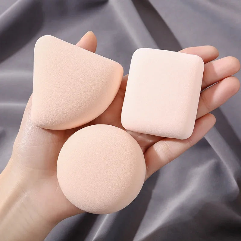 LuxuryGlow 3-Piece Soft Makeup Puff Set – Wet & Dry Dual-Use Cosmetic Sponges