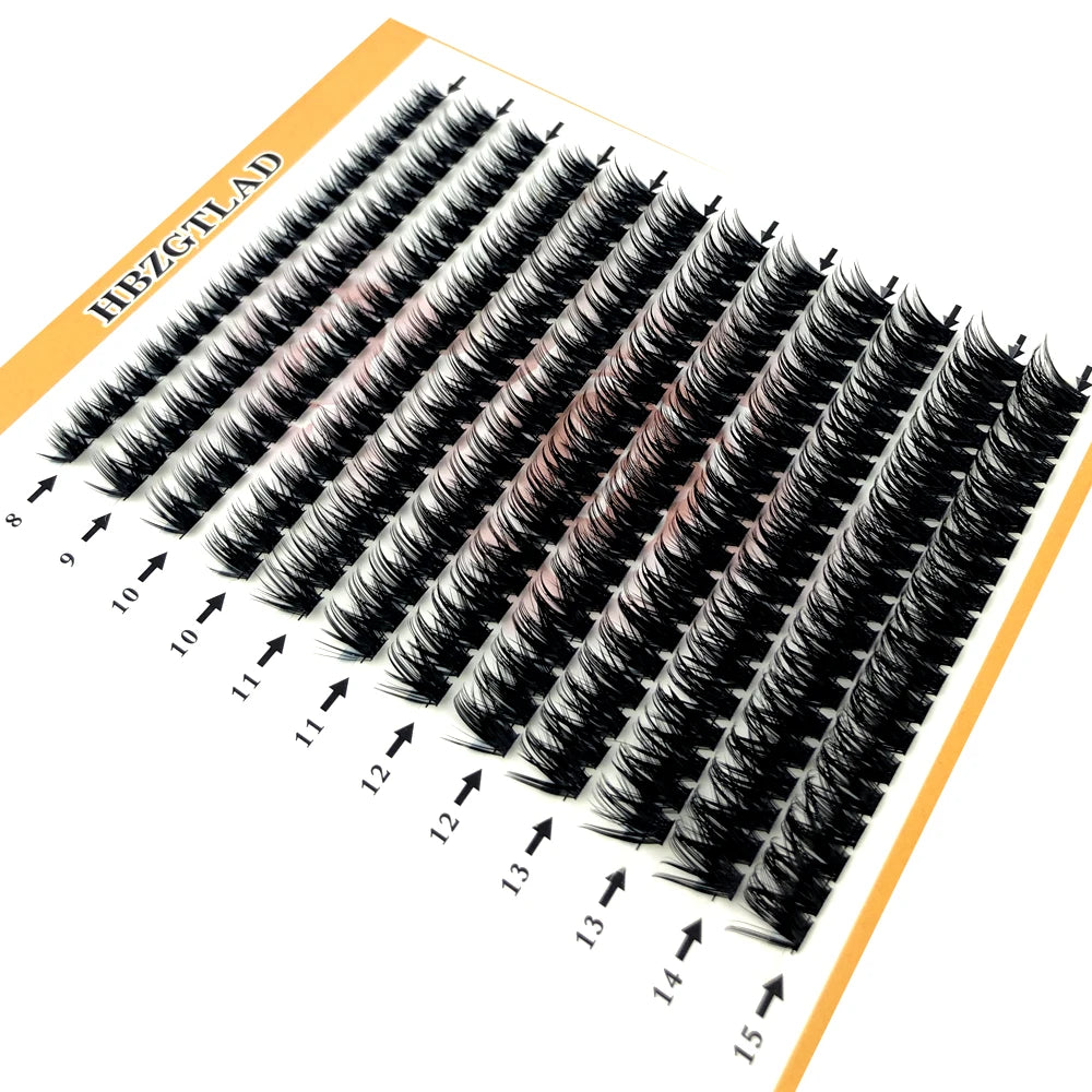 رموش HBZGTLAD D Curl Lash Clusters بمزيج 30D–100D - رموش صناعية ناعمة وطبيعية