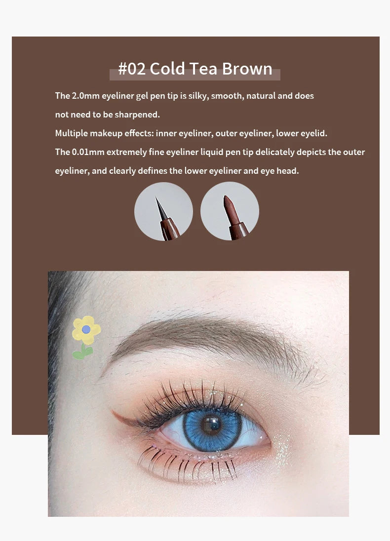 MAXFINE Double-Head Eyeliner Pen – Waterproof Fine Tip & Eye Brightener
