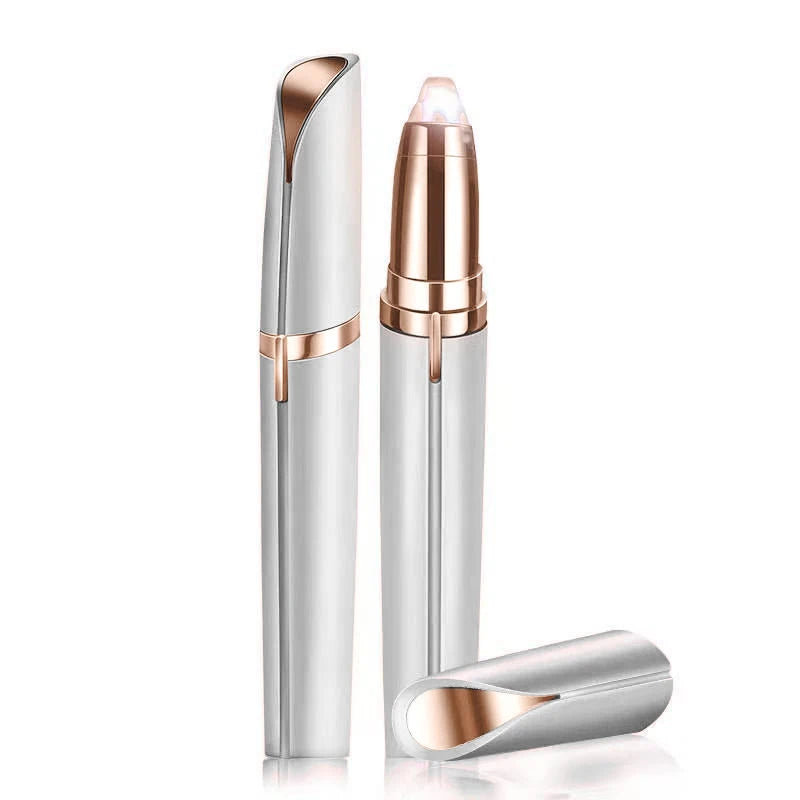 LuxuryGlow Electric Eyebrow Trimmer for Beginners – Precision Nose Hair & Brow Shaver