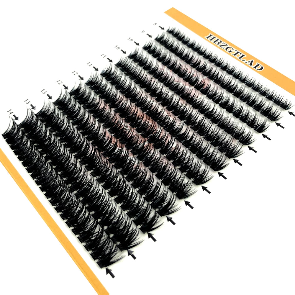 رموش HBZGTLAD D Curl Lash Clusters بمزيج 30D–100D - رموش صناعية ناعمة وطبيعية