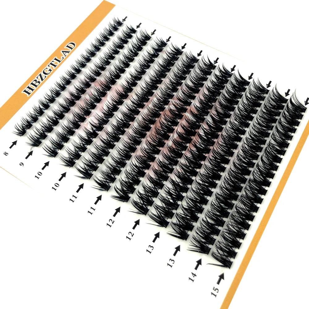 رموش HBZGTLAD D Curl Lash Clusters بمزيج 30D–100D - رموش صناعية ناعمة وطبيعية