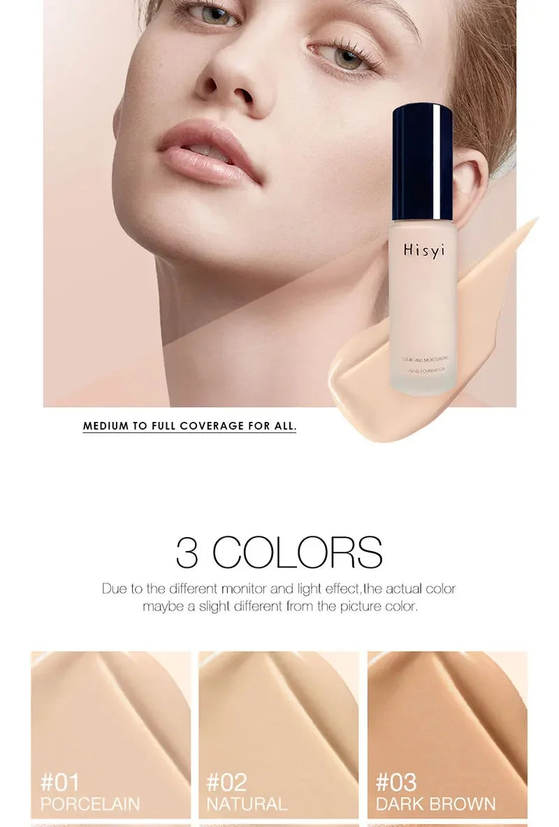 كريم أساس سائل عالي التغطية من LuxuryGlow - قاعدة مقاومة للماء والتحكم في الزيوت