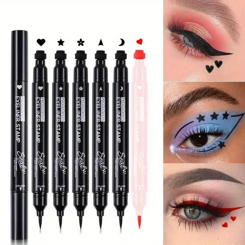 LuxuryGlow 7-in-1 Eyeliner Stamp Pen – Double-Ended, Waterproof, Fast-Drying