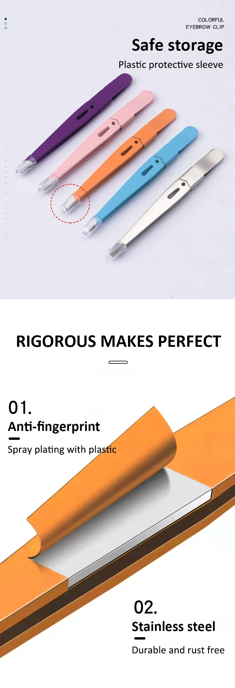 LuxuryGlow Stainless Steel Eyebrow Tweezer | Precision Slanted Tip Hair Remover Tool