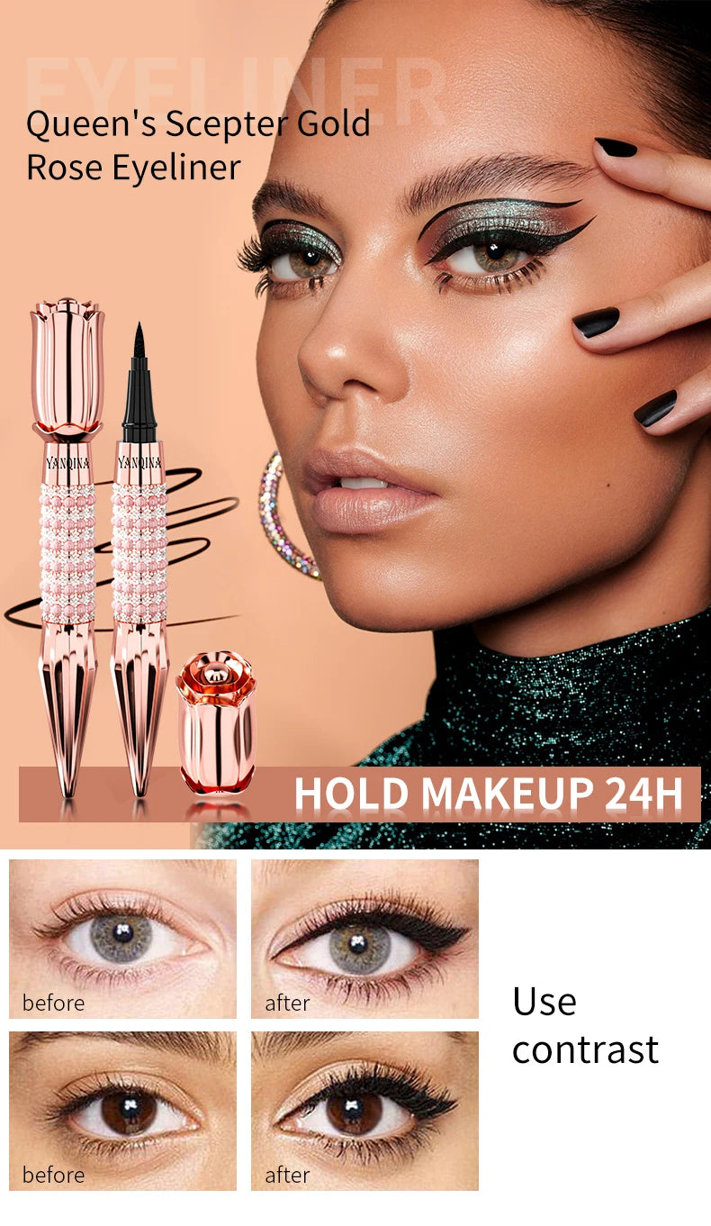 YANQINA Precision Liquid Eyeliner Pen – Waterproof, Long-Lasting, Quick-Dry