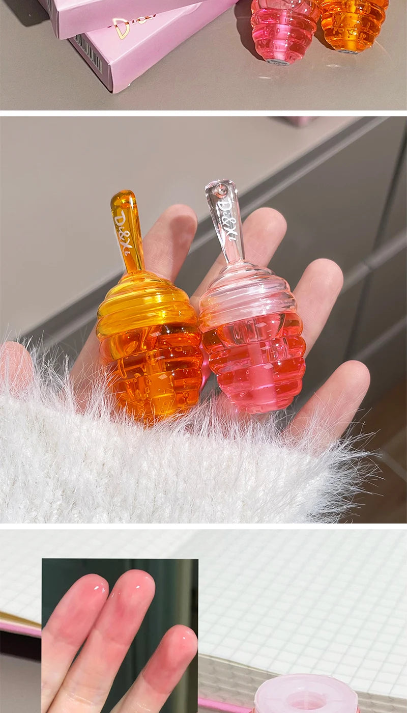 Set de aceites labiales LuxuryGlow Honeypot: cuidado labial hidratante y duradero